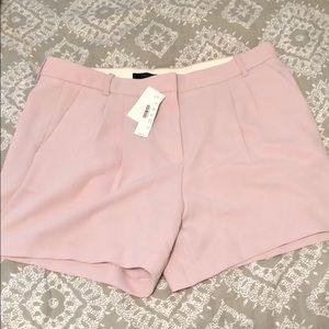 J Crew dusty pink pleated shorts